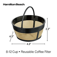 Load image into Gallery viewer, Hamilton Beach Permanent Gold Tone Filter, Fits Most 8 to 12-Cup Coffee Makers (/80675 )