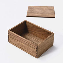Load image into Gallery viewer, Kirigen Wood Stash Box with Lid - Decorative Boxes for Crafts, Sewing, Keepsake, Memory - Wooden DIY Storage Box Stash Jewelry - Wooden Boxes for Home Office Storage Dark Brown (SNH-DBR)