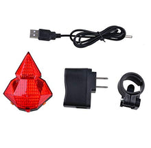 Load image into Gallery viewer, BESTSUN USB Rechargeable Bicycle Tail Lights Bike Cycling Safety Zone Tail Light 8 LED with 2 Red Safety Lines for Cycling Hiking