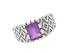 Load image into Gallery viewer, Genuine 2ct Purple Amethyst 925 Solid Sterling Silver Men's Ring Size 6.75, 7, 7.75, 8, 8.75, 9, 9.75, 10, 11, 11.75, 12, 1311.75,12