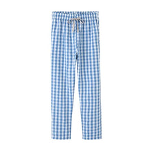 Load image into Gallery viewer, Big Boys Teeny Pajama Pants Plaid Print Breathable Lightweight Sleep Lounge Bottoms with Pocket (Blue, S)