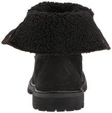 Load image into Gallery viewer, Timberland Womens Authentics Teddy Fleece Waterproof Fold-Down Black Nubuck Boot - 9.5 M