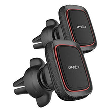 Load image into Gallery viewer, 2 Pack Magnetic Phone Car Mount, APPS2Car Car Phone Holder Mount Magnetic, Built in 6 Strong Magnets, Air Vent Cell Phone Holder for Car with Adjustable Secure Tightening System