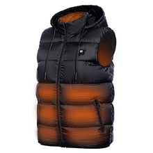 Load image into Gallery viewer, Foxelli Heated Vest - Lightweight USB Rechargeable Heated Vest for Men with Battery Included, Black, Large