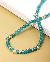 Load image into Gallery viewer, XHUUU Blue Chalcedony Beach Foot Anklet Bracelet For Women Jewelry Healing Crystals Star Plated 14k Gold Charm Women’s Anklets