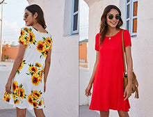 Load image into Gallery viewer, POPYOUNG Women's 2022 Casual Summer Dresses Tshirt Beach Dress XLarge, Floral SF-W