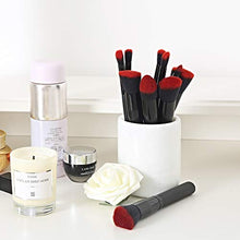 Load image into Gallery viewer, Makeup Brushes Set ExeCharge 10pcs Professional Makeup Brush Kit Kabuki Foundation Blending Blush Powder Brush Makeup Brush Kit Beauty Cosmetic Tools Storage Brush Holder Case Kit -Red+Black