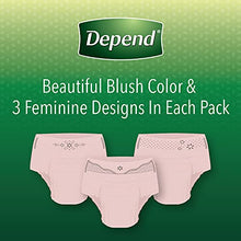 Load image into Gallery viewer, Depend Fit-Flex Adult Incontinence Underwear for Women, Disposable, Maximum Absorbency, Extra-Large, Blush, 68 Count