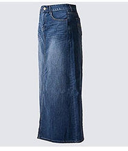 Load image into Gallery viewer, Women Maxi Pencil Jean Skirt- High Waisted A-Line Long Denim Skirts For Ladies- Blue Jean Skirt,Blue,2