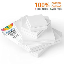 Load image into Gallery viewer, GOTIDEAL Stretched Canvas, Multi Pack 4x4", 5x7", 8x10",9x12", 11x14" Set of 10, Primed White - 100% Cotton Artist Canvas Boards for Painting, Acrylic Pouring, Oil Paint Dry & Wet Art Media