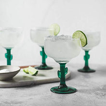 Load image into Gallery viewer, Libbey Cactus Margarita Glasses, Set of 4