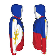 Load image into Gallery viewer, Philippines Flag Print Hoodies Kids 3D Print Sweatshirts Long Sleeve Pullover Hoodies with Pocket for Teen Boys and Girls Black