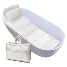 Load image into Gallery viewer, Koopro Luxury Bath Pillow and Spa Cushion for Full Body Bathing Mat for Tub Neck and Back Support Strong Non Slip Suction Cups Breathable Quick Dry Machine Washable Fits Most Tubs Unisex for Man Women