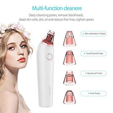 Load image into Gallery viewer, Blackhead Remover Vacuum - Xpreen Face Vacuum Pore Cleanser, Pore Vacuum Rechargeable Black Head Suctioner Removel Tool, Blackhead Vacume with 4 Adjustable Suction Porbes, Pore Vaccume for Face Care