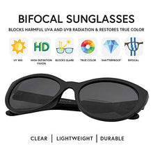 Load image into Gallery viewer, VITENZI Bifocal Sunglasses Cat Eye Readers for Reading Under The Florence Sun in Black 1.50