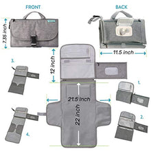 Load image into Gallery viewer, Portable Diaper Changing Pad, Portable Changing pad for Newborn Girl & boy - Baby Changing Pad with Smart Wipes Pocket – Waterproof Travel Changing Station kit - Baby Gift by Kopi Baby