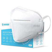 Load image into Gallery viewer, SUNCOO Protective KN95 Face Mask - 20 Pack, 5 Layers Cup Dust Mask Protection Against PM2.5 Dust, Smoke and Haze-Proof, Designed for Men, Women, Essential Workers - White