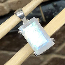 Load image into Gallery viewer, Natural Rainbow Moonstone 925 Solid Sterling Silver Men's Pendant 27mm