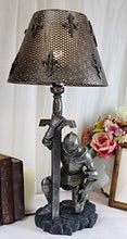 Load image into Gallery viewer, Ebros Gift The Accolade Medieval Kneeling Knight of Chivalry Suit of Armor Knighthood Ceremony Side Table Lamp Statue 22" Tall Renaissance Crusaders Decor Figurine Kings and Knights (2)