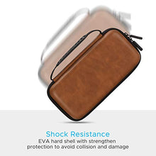 Load image into Gallery viewer, Comfyable Carrying Hard Case for Nintendo Switch OLED 2021 with 10 Game Slots, Faux PU Leather Portable Travel Pouch Protective Waterproof Cover with Pocket for Accessories, Brown
