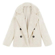 Load image into Gallery viewer, Women's Coat Casual Lapel Fleece Fuzzy Faux Shearling Button Warm Outwear Plush Vest Jackets with Pockets(White,3XL)