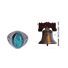 Load image into Gallery viewer, NOVICA Reconstituted Turquoise .925 Sterling Silver Cocktail Ring, Radiant Blue Beauty'