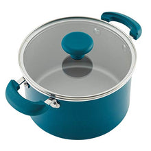 Load image into Gallery viewer, Rachael Ray 8-Piece Aluminum Cookware Set, Teal Shimmer