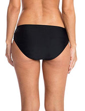 Load image into Gallery viewer, Ocean Blues Women's Full Coverage Swimsuit Ruched Sides Bikini Bottom Black Large