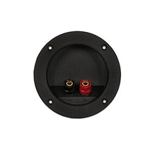 Load image into Gallery viewer, Goldwood Sound Speaker Box Terminal Cups 2 Round Power Speaker Terminal Plates Black (RGT-4025-2)