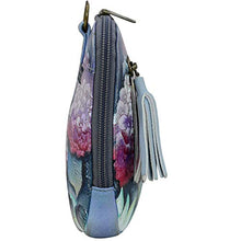 Load image into Gallery viewer, Anuschka Women’s Genuine Leather All Round Zip Crossbody/Belt Bag - Hand Painted Exterior - Hypnotic Hydrangeas