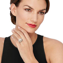 Load image into Gallery viewer, Ross-Simons 2.00 ct. t.w. Baguette and Round Diamond Multi-Row Ring in 18kt Gold Over Sterling For Women
