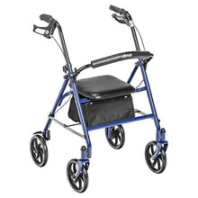 Load image into Gallery viewer, Drive Medical Four Wheel Walker Rollator with Fold Up Removable Back Support