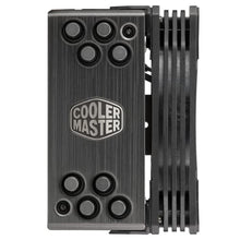 Load image into Gallery viewer, Cooler Master Hyper 212 Black Edition RGB CPU Air Cooler, SF120R RGB Fan, Anodized Gun-Metal Black, Brushed Nickel Fins, 4 Copper Direct Contact Heat Pipes for AMD Ryzen/Intel LGA1151