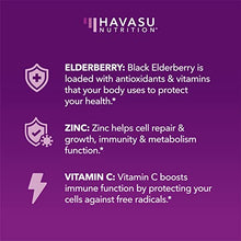 Load image into Gallery viewer, Elderberry Gummies with Zinc and Vitamin C Herbal Supplements Ingredient for Potent Antioxidant Support Immune Defense as a Delicious & Vegan Friendly Option (Adult, 60 Count)