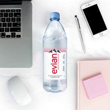 Load image into Gallery viewer, evian Natural Spring Water 1 Liter (Pack of 6), Naturally Filtered Spring Water, Naturally Filtered Spring Water in Large Bottles