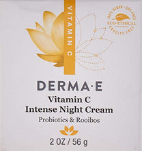 Load image into Gallery viewer, DERMA E Vitamin C Intense Night Cream – Brightening and Hydrating Facial Skin Renewing Cream – Anti-Aging Overnight Facial Moisturizer 2 oz