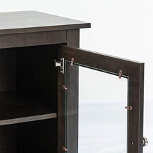 Load image into Gallery viewer, e-Flame USA Montana Electric Fireplace Stove TV Stand - 58"x24" - Walnut Espresso Finish