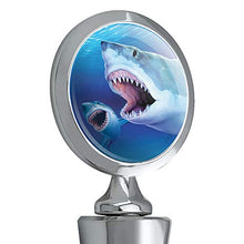 Load image into Gallery viewer, Great White Sharks Ocean Pair Scuba Diving Wine Bottle Stopper