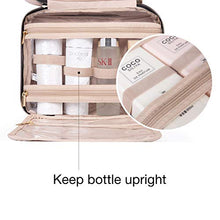 Load image into Gallery viewer, BAGSMART Large Toiletry Bag Travel Bag with Hanging Hook, Water-resistant Makeup Cosmetic Bag Travel Organizer for Accessories, Shampoo, Full Sized Container, Toiletries