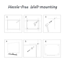 Load image into Gallery viewer, Glass Dry Erase Board, 24 x 18 Inches Magnetic Glass Board with Pen Tray, Ultra White