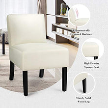 Load image into Gallery viewer, Giantex Fabric Accent Chair Set of 2, Contemporary Leisure Side Chair w/Thick Sponge Cushion, Comfortable Backrest, Weight Capacity 330 Lbs, Armless Accent Chair for Living Room, Bedroom (2, Beige)