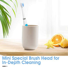Load image into Gallery viewer, Kids Electric Toothbrushes, Electric Toothbrush Kids Sonic Toothbrush Electronic Toothbrush, Battery Power Tooth Brush with Replacement Heads, IPX7 Waterproof, Blue