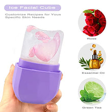 Load image into Gallery viewer, Ice Roller Silicone Facial and Eye,Facial Beauty Ice Roller Skin Care Tools,Reusable Facial Treatment to Tone Skin & De-Puff The Eye Area,Reduce Acne and Lubricate the Skin. (Pink 2) (purple)