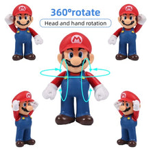 Load image into Gallery viewer, 5 inch Mario Figures Toy - Mario & Luigi Figurines – Yoshi & Mario Bros Action Figures Mario PVC Toy Figures (Pack of 6 )