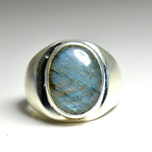 Load image into Gallery viewer, Choose Your Color Natural Gemstone Chakra Healing Ring Sterling Silver 5 Carat Handmade for Men Size 5-13