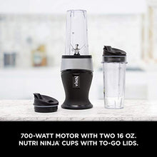 Load image into Gallery viewer, Ninja Personal Blender for Shakes, Smoothies, Food Prep, and Frozen Blending with 700-Watt Base and (2) 16-Ounce Cups with Spout Lids (QB3001SS)