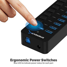 Load image into Gallery viewer, Sabrent 10-Port 60W USB 3.0 Hub + Mini Travel 2.4GHz Wireless Mouse with Nano Receiver