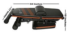 Load image into Gallery viewer, GYMENIST Exercise Bench Adjustable Foldable Compact Workout Weight Bench Easy to Carry NO Assembly Needed, Black-Orange (FOLD-110B)
