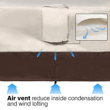 Load image into Gallery viewer, Vailge Heavy Duty Patio Bench Loveseat Cover, 100% Waterproof Outdoor Sofa Cover, Lawn Patio Furniture Covers with Air Vent, Small(Standard), Beige & Brown