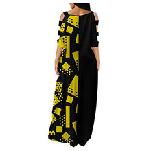 Load image into Gallery viewer, POINEG Dresses for Women Summer Casual Solid Color O-Neck Ladder Cutout Sleeve Maxi Dress Party Beach Long Dress